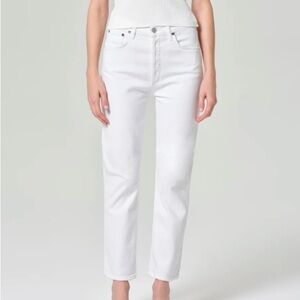 Agolde Women's High Rise Jeans - White